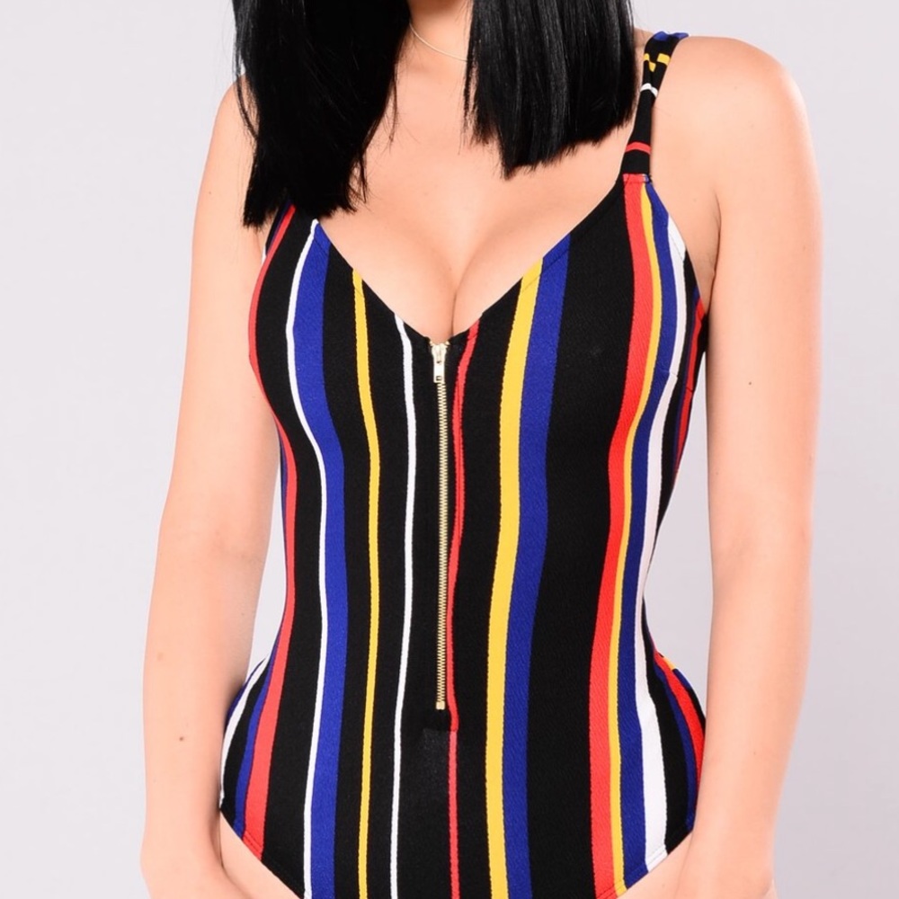 Striped bodysuit